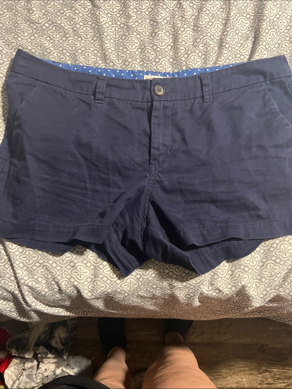 Merona Navy Cotton-Blend ladies Shorts